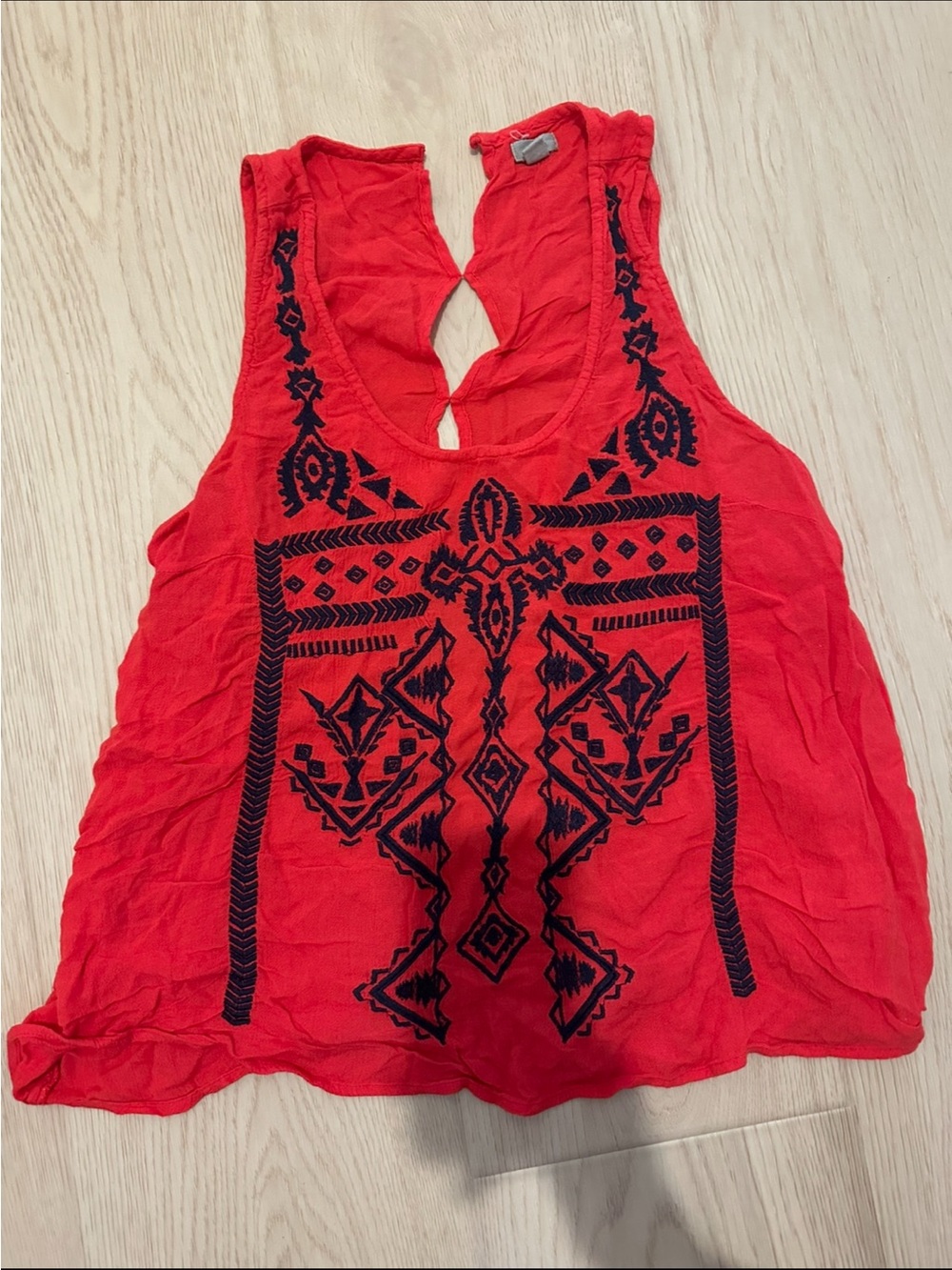 Urban Outfitters Embroidered Backless Tank Top